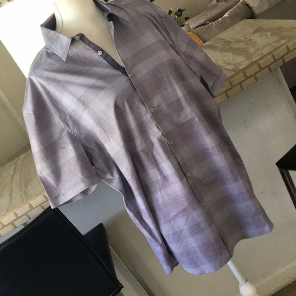 John Varvatos Purple Plaid Dress Shirt